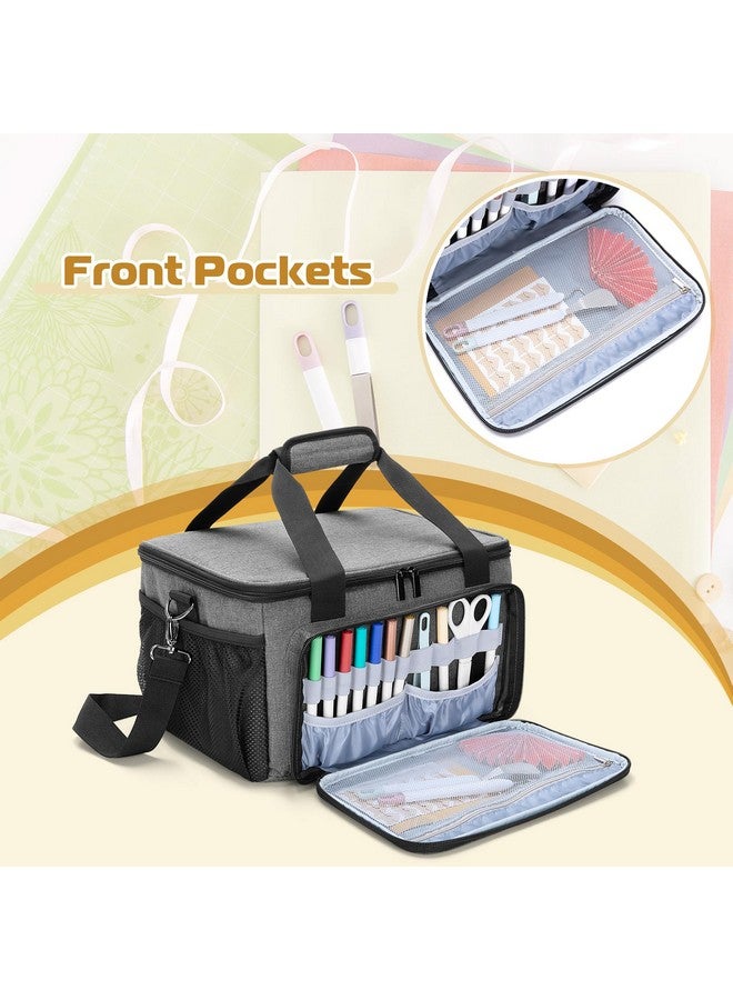 LUXJA Carrying Case Compatible With Cricut Joy Xtra, Bag Fits For Cricut Joy Xtra, 8.5 X 12 Inch Cut Mat And Other Supplies(With Multiple Storage Sections), Gray - Image 3