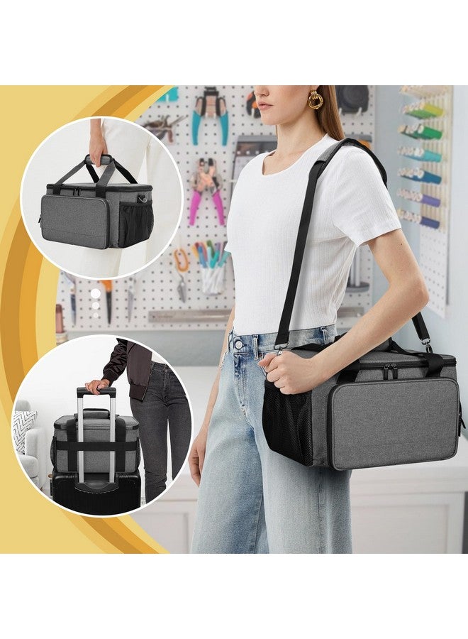 LUXJA Carrying Case Compatible With Cricut Joy Xtra, Bag Fits For Cricut Joy Xtra, 8.5 X 12 Inch Cut Mat And Other Supplies(With Multiple Storage Sections), Gray - Image 4