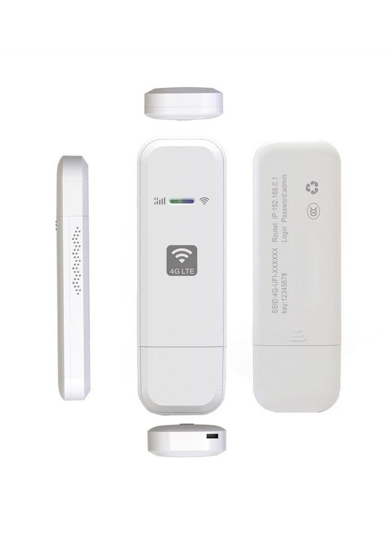 Generic - دونجل مودم واي فاي، اتصال مع مودم واي فاي USB بتقنية 4G LTE - نقطة اتصال إنترنت لأجهزة الكمبيوتر المكتبية وأجهزة الكمبيوتر المحمولة وأجهزة الكمبيوتر الشخصية. جهاز توجيه لاسلكي صغير للسيارة مزود بفتحة بطاقة SIM للاتصال أثناء التنقل - Image 1