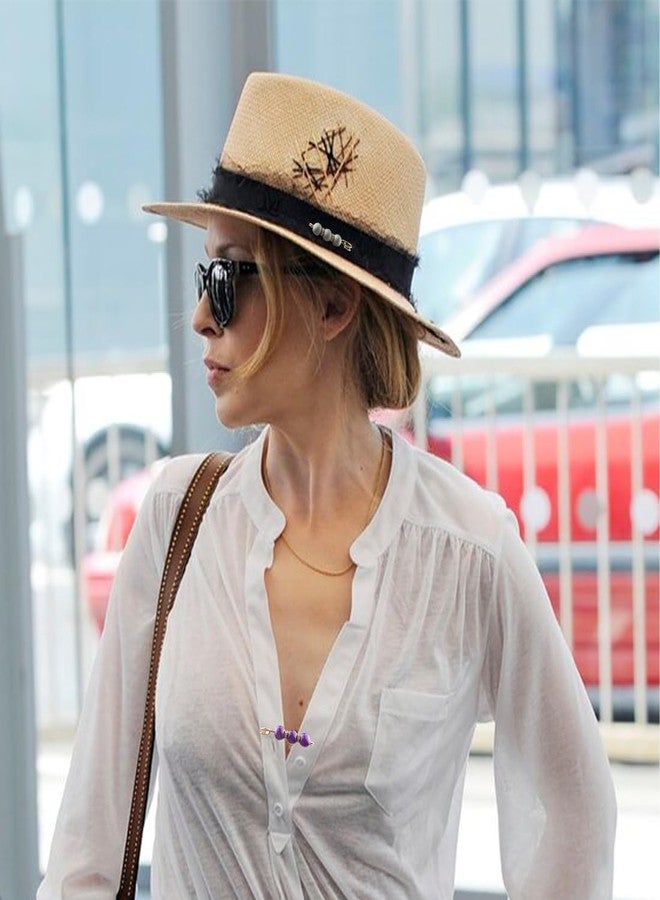 ELANE إيلان 12 قطعة دبابيس لؤلؤ، دبابيس أمان زخرفية، دبابيس بروش للنساء، دبابيس ملابس لفستان السروال التنورة الخصر (بنفسجي + أحمر + رمادي - 12 قطعة) - Image 5