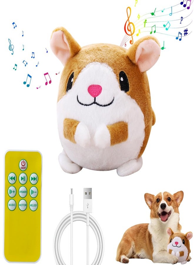 LAIAMER Interactive Plush Dog Toys, Interactive Puppy Toy Bouncing Rolling Dogs Ball Remote Control Dogs Toys with Music,Self Moving Pet Toy for Small/Medium/Large Bored Dog to Keep Them Busy(Hamster) - Image 1