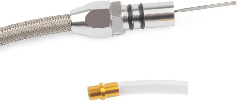 LicBund Flexible Stainless Transmission Dipstick for GM Chevy TH-350/TH-400 - Firewall Mount (Blue) - Image 4