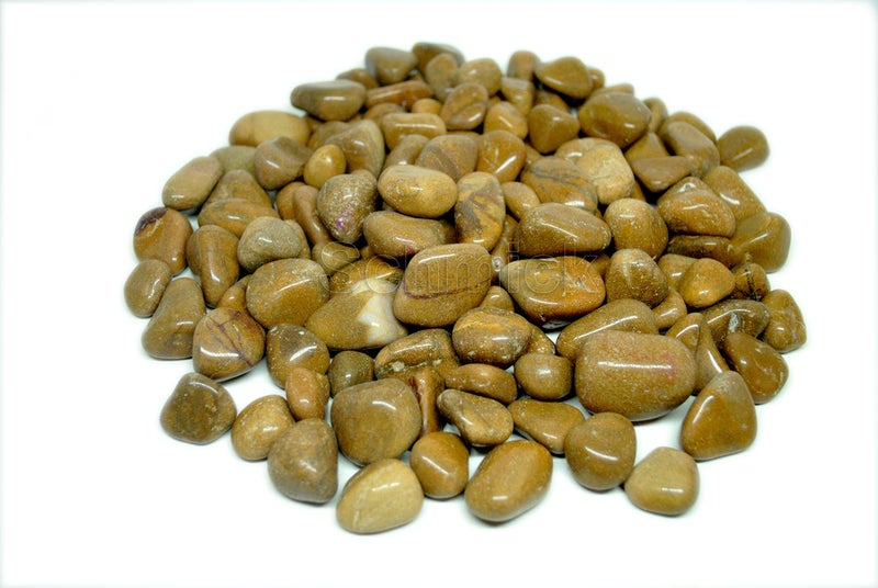 Schmick 1 Kg Brown(Camel) Pebbles for Plants Pots, Fish Tank Aquarium, Decoration - Pebbles for Garden, Table and Home Decor, Vase Fillers (1 Kg, Brown Pebbles) - Image 1