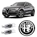 TFSOTLY Never Fade Alfa Romeo Door Light Logo Projection Ghost Shadow Welcome Puddle Light Compatible with Stelvio Mito Giulietta Giulia 147 159 Accessories White - Image 2