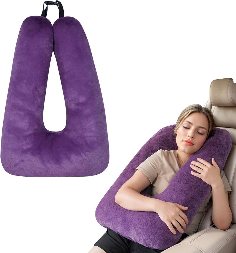 Atablyn Travel Pillows for Car Back Seat U Shaped Travel Pillow Cushion Car Pillow for Family Sleeping Airplane Adults and Children Head Neck and Body Support Long Distance Journey Accessories - Image 1