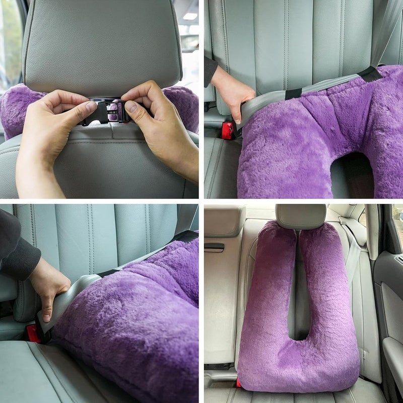 Atablyn Travel Pillows for Car Back Seat U Shaped Travel Pillow Cushion Car Pillow for Family Sleeping Airplane Adults and Children Head Neck and Body Support Long Distance Journey Accessories - Image 4