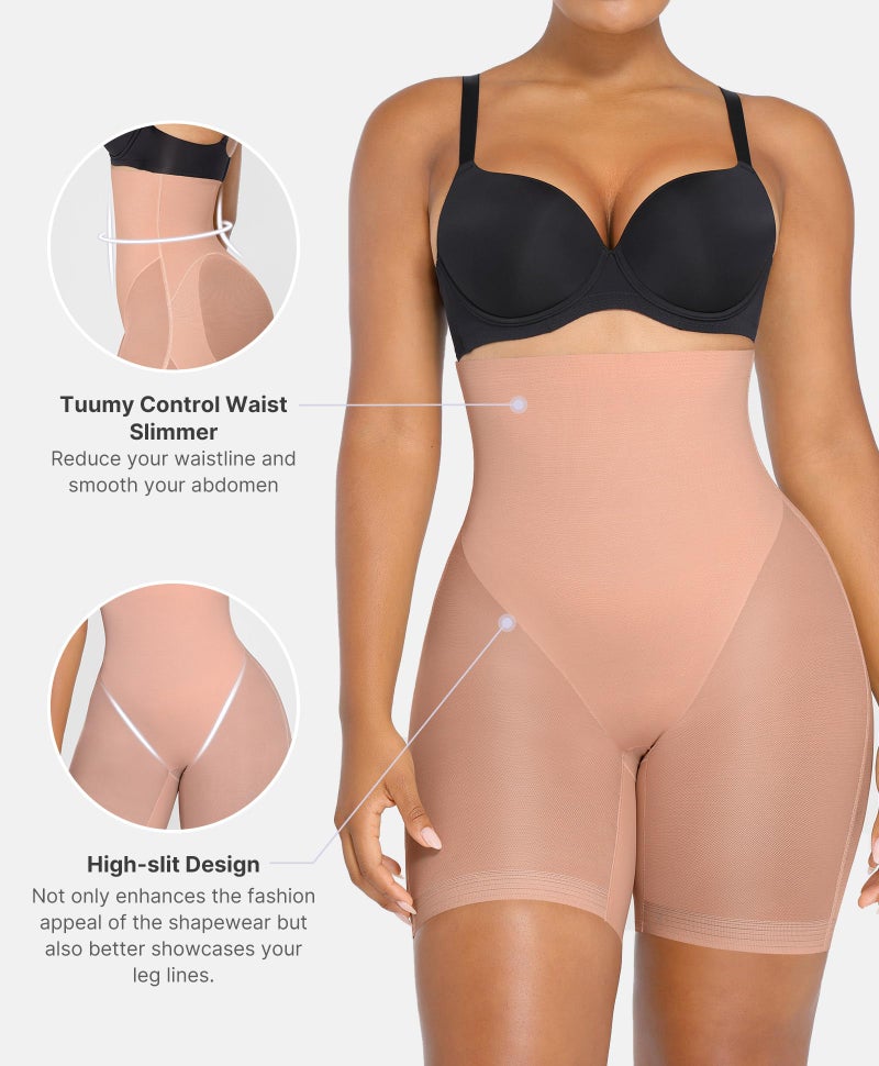 SHAPELLX Shapewear for Women High Waist Tummy Control Shaping Butt Lifting Shorts for Women Seamless Slimmer Body Shaper Panties - Image 3