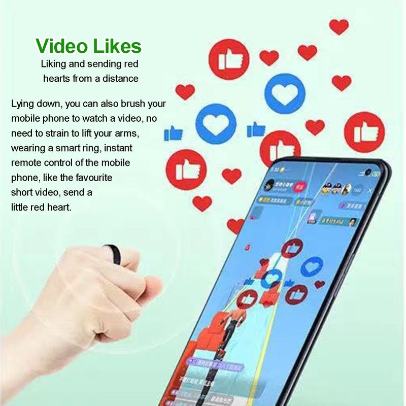 Remote Control Ring Kindle App Page Turner, Smart BT Ring eBook Novel Page Turning Voice Smart Wearable Ring BT Camera Video Recording Remote, Scrolling Ring Support iOS, Android Black - Image 4