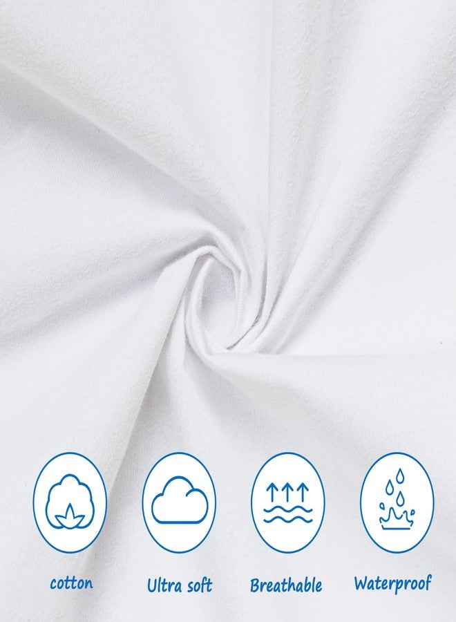 Coldwind أوراق حماية للعب والراحة، عبوة 2 من أوراق قطنية لسرير الأطفال المصغر 38"x 25"، متوافقة مع غراكو باك إن بلاي، دريم أون مي، دلتا سرير الأطفال المحمول وأرمز ريتش إيديال كوسليبر، للبنات والأولاد، أبيض - Image 2