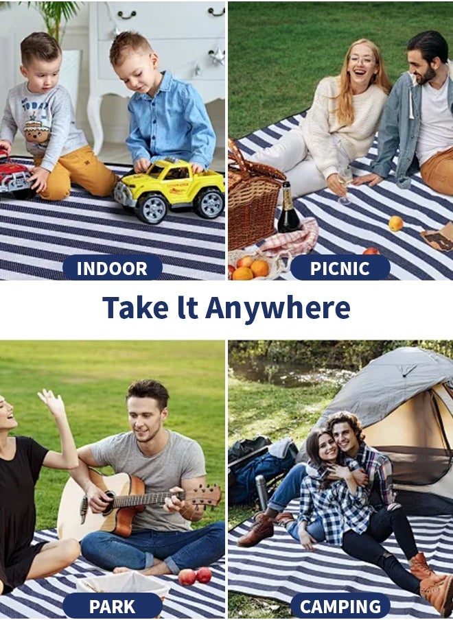APEX 200 CM Foldable Picnic Blanket Waterproof Beach Picnic Blanket Outdoor Portable Picnic Mats for Camping Family Park Garden with Disposable Picnic Mats  - Image 2