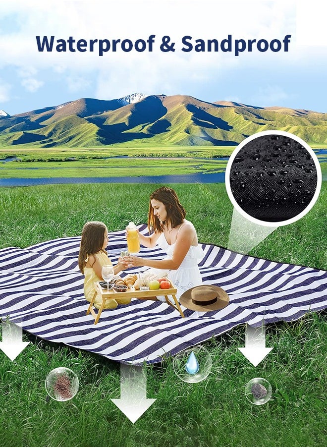 APEX 200 CM Foldable Picnic Blanket Waterproof Beach Picnic Blanket Outdoor Portable Picnic Mats for Camping Family Park Garden with Disposable Picnic Mats  - Image 4