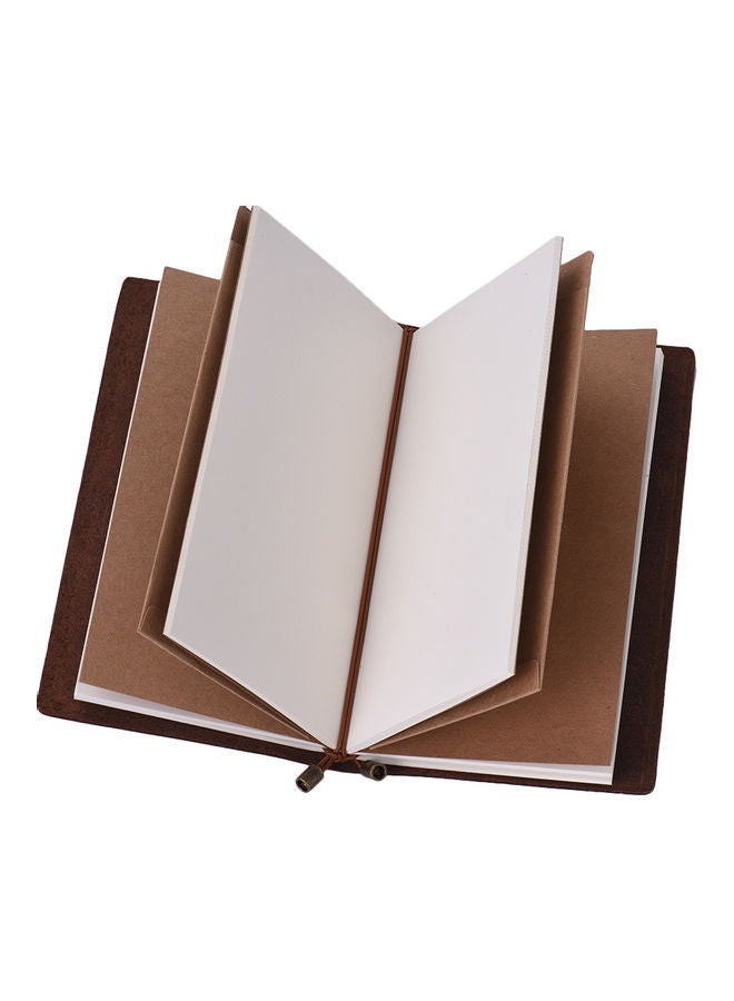 إسكدنيا دفتر ملاحظات من الجلد مناسب للسفر أسود - Image 2