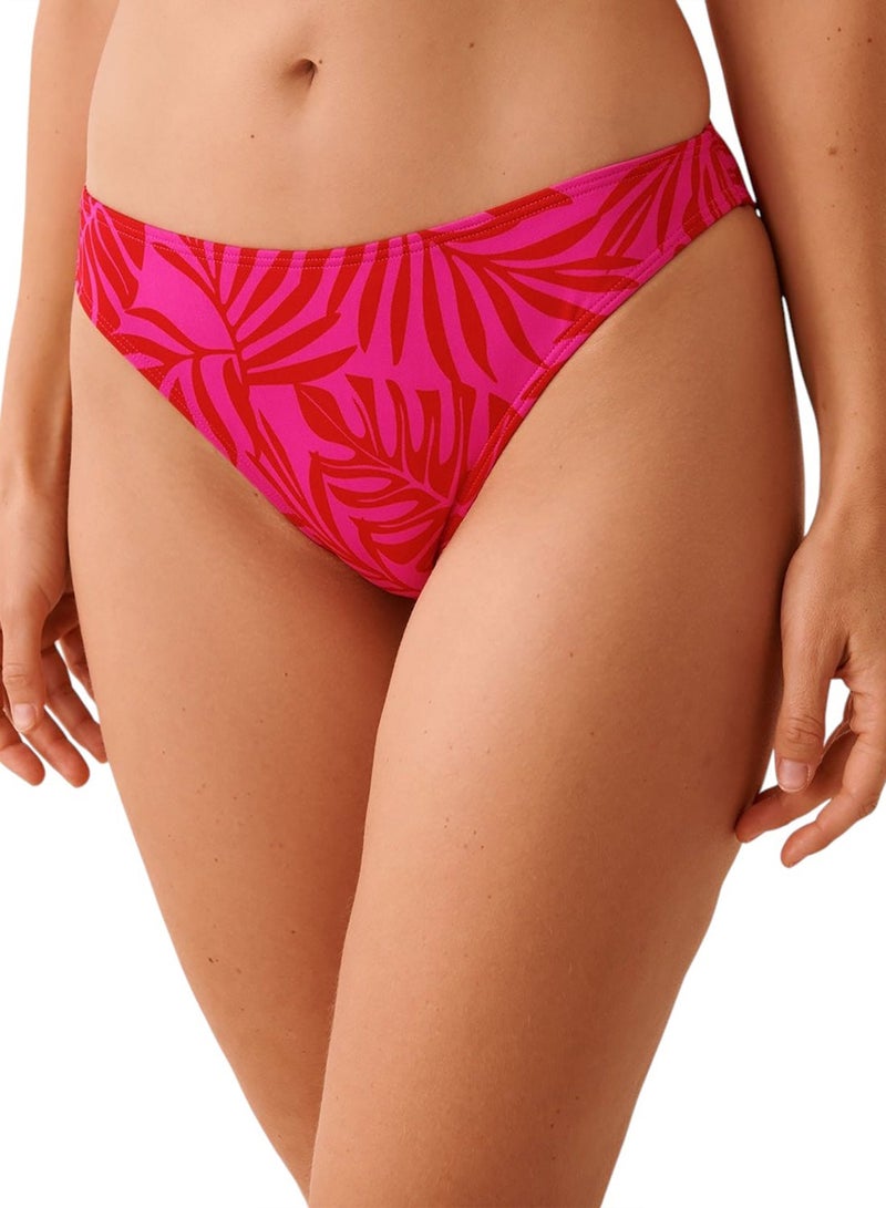 La Vie en Rose TROPICAL FUCHSIA Low Waist Brazilian Bikini Bottom - Image 1
