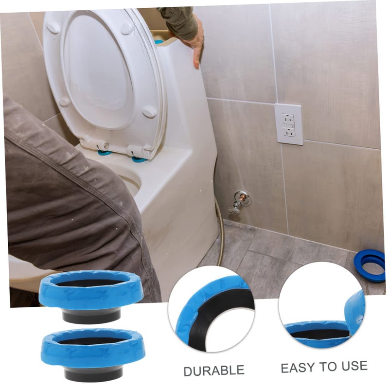 Lurrose 2pcs Toilet Wax Ring Seal Replacement For Leak Flange Premium Rubber Material - Image 4