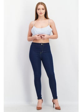 Asos Design Women Scoop Neck Sleeveless Plain Crop Top, Light Blue  - Image 2