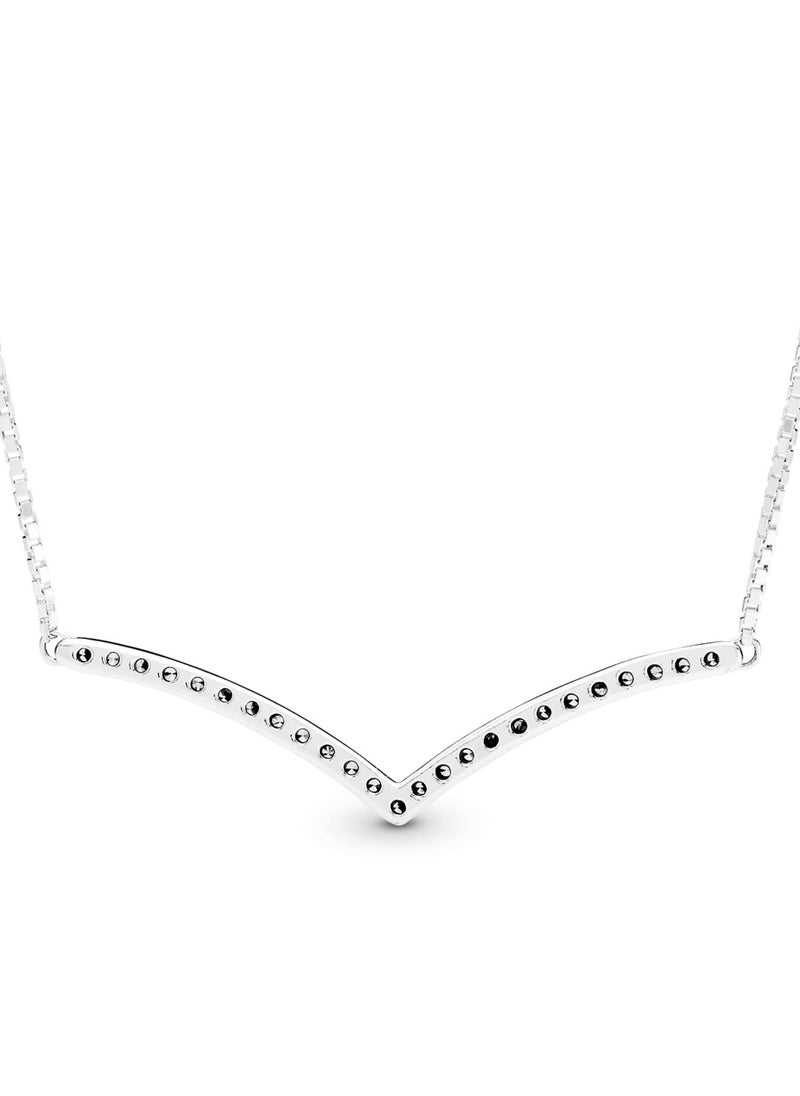 PANDORA - PANDORA Wishbone Necklace Sterling Silver - Image 1