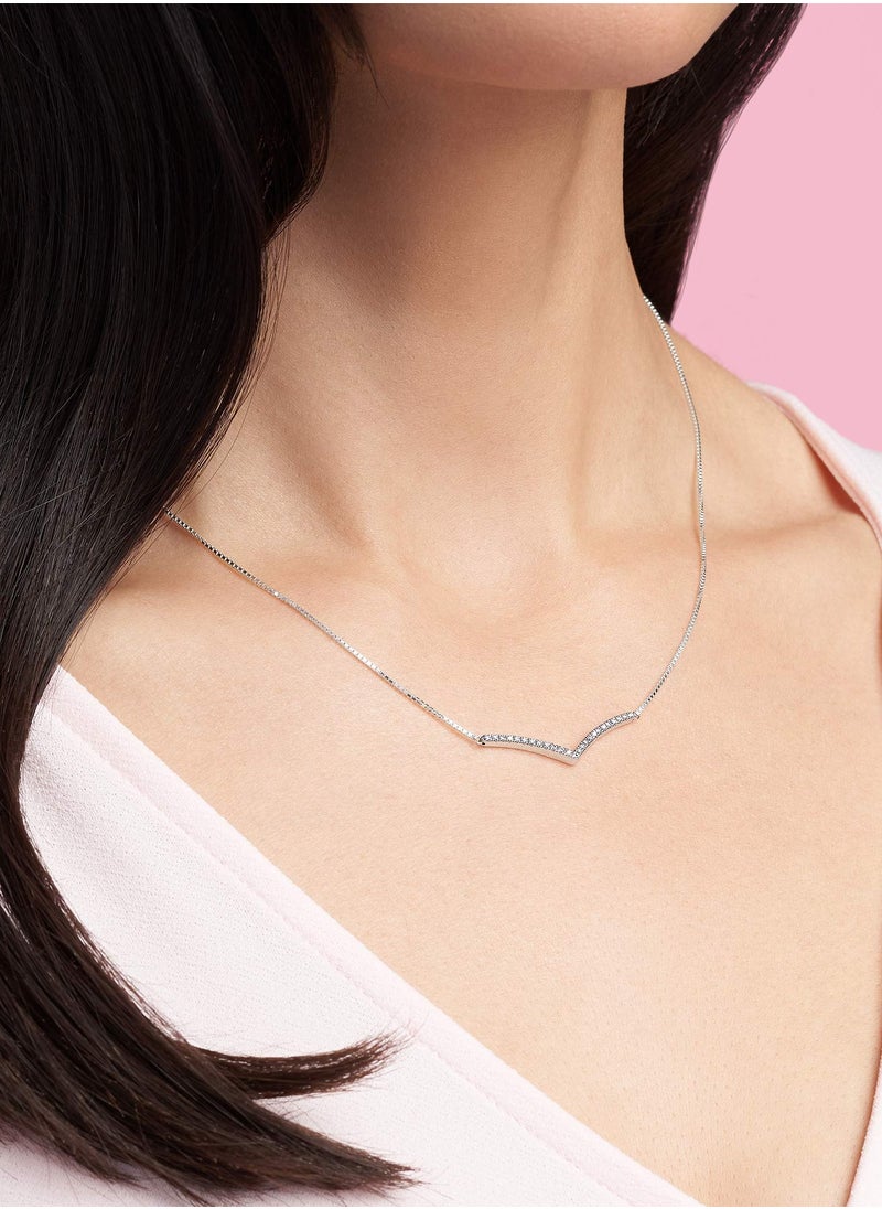 PANDORA - PANDORA Wishbone Necklace Sterling Silver - Image 1