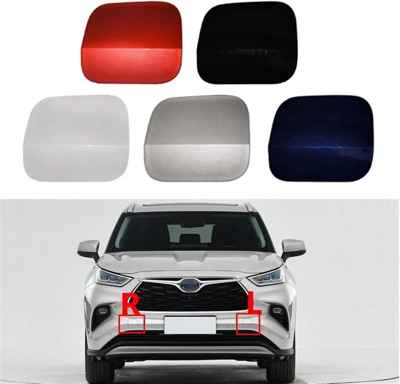 QASULER Front Bumper Tow Hook Eye Cover for Toyota Highlander - Image 3