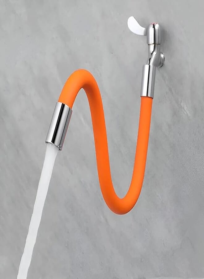 Universal Flexible Faucet Hose 50 cm Replacement – Silicone & Metal Bendable Water Connector for Kitchen Sink and Bathroom Tap Easy Install 360 Degree Flow Extension