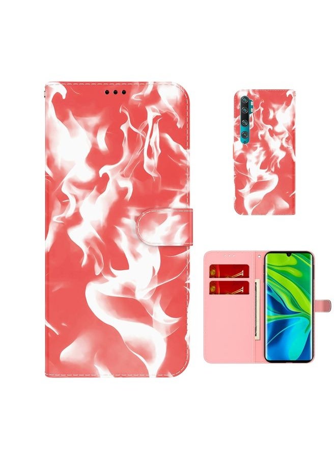HuHa Case Cover For  Xiaomi Mi CC9 Pro/Note 10/Note 10 Pro Cloud Fog Pattern Horizontal Flip Leather Case with Holder & Card Slot & Wallet Red 