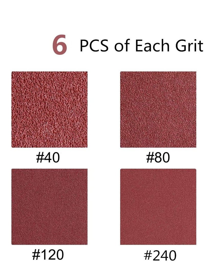 Y&D 1 x 42-Inch Aluminum Oxide Sanding Belts, 40/80/120/240 Assorted Grits Abrasive Sandpaper for Belt Sander, 24 Pack  - Image 2