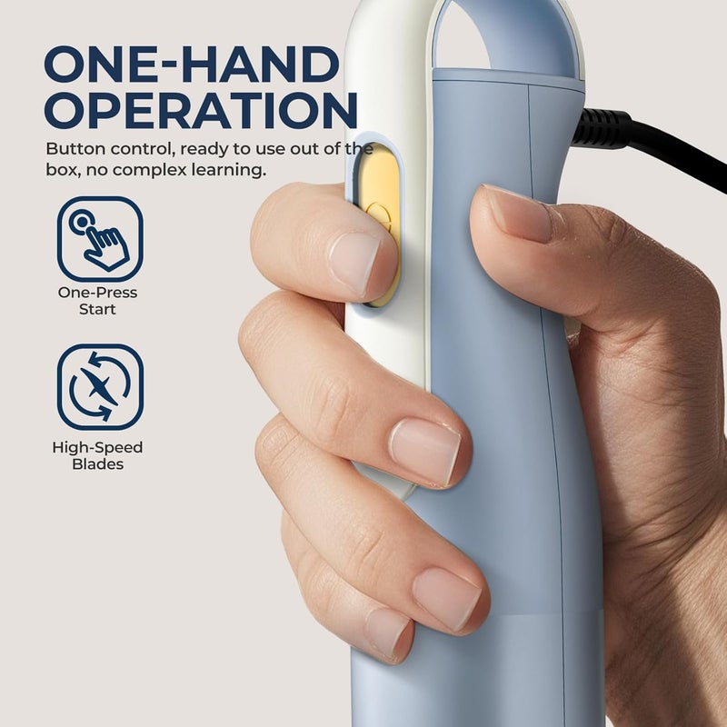 ROUNY Powerful 850W Hand Immersion Blender,Stainless Steel Stick Blender,Easy Handling, Lightweight, Blend, Chop, Puree, Ergonomic Handle,Easily Detachable - Image 2