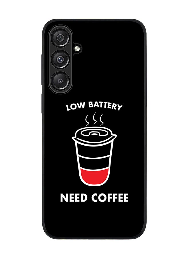 Stylizedd For Samsung Galaxy A16 / A16 5G Case,Slim fit Camera Protection, Shockproof Thin Phone cover - Low battery need coffee - Image 1