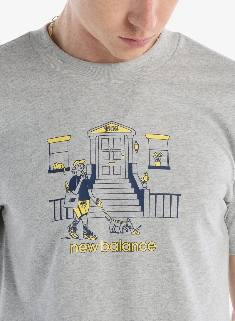 New Balance ATHLETIC GREY (AG) City Walk T-Shirt for Men | Best Price UAE