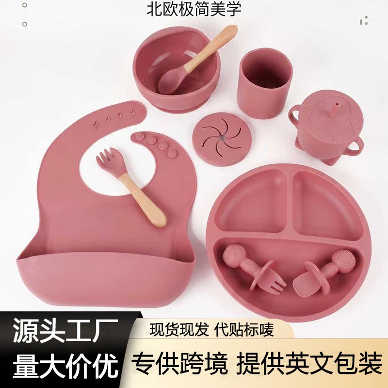 Baby Silicone Tableware Set 10 Pieces - Image 1