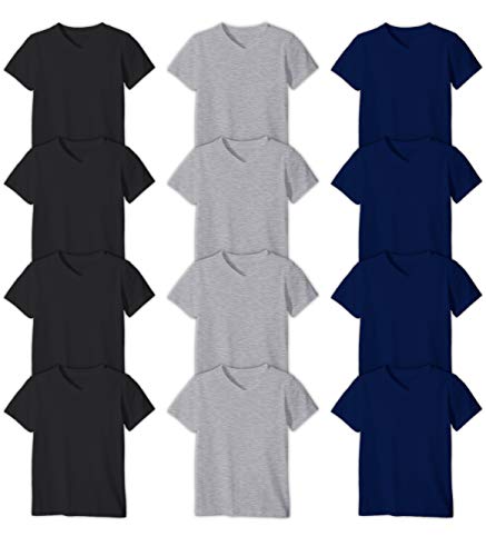Andrew Scott Boys' V Neck T Shirt | Cotton Color Undershirts | 100% Cotton Tees in Multi Packs - Image 1
