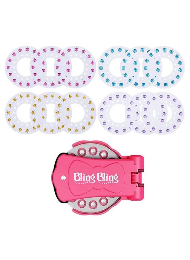 maycreate Hair Gem Stamper Quick Hair Gem Stapler With 180Pcs Glitter Gems Kit For Girls Teens 6+ Ages Bling Hair In Seconds Hairsafe Styling Tool For Party - Image 2