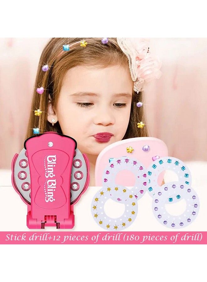 maycreate Hair Gem Stamper Quick Hair Gem Stapler With 180Pcs Glitter Gems Kit For Girls Teens 6+ Ages Bling Hair In Seconds Hairsafe Styling Tool For Party - Image 3