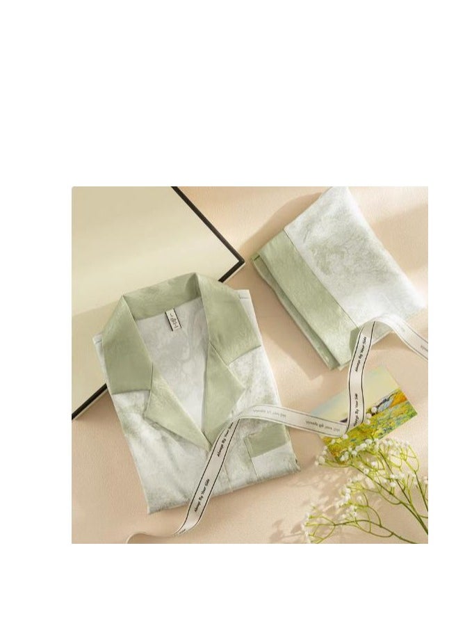MIIOW - Butterfly Silk Gift Box Set Short Sleeved Shorts Long Pants Three Piece Set - Image 1