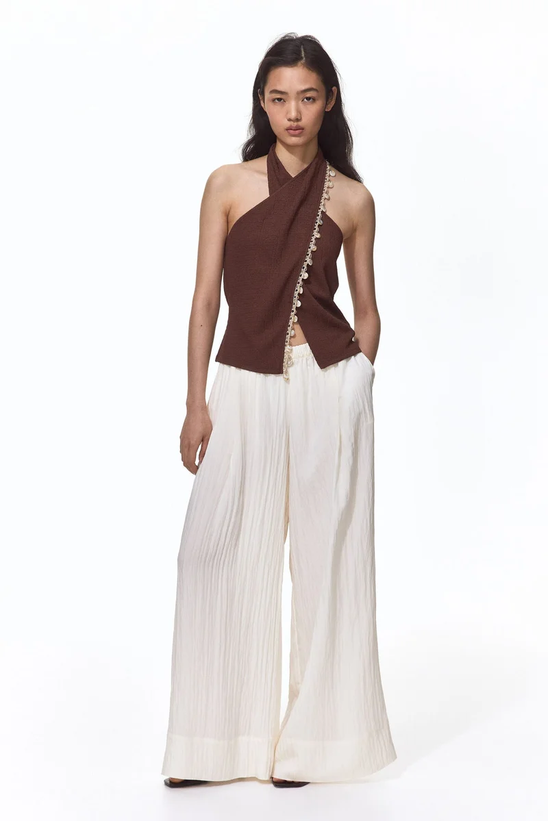 H&M Embellished halterneck top