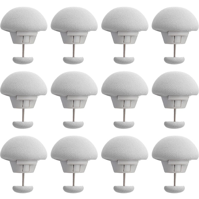 Yikki 12Pcs Mushroom Duvet Clips NonSlip Duvet Cover Clips to Keep Duvet in Place Comforter Quilt Holder Fixator with OneKey Unlock for Blanket Bed Sheet Curtain Socks Mattress Covers Grey