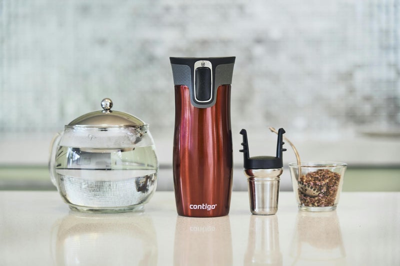 Contigo West Loop Autoseal Travel Mug, Stainless Steel Thermal Mug, Vacuum Flask, Leakproof Tumbler, Coffee Mug with BPA Easy-Clean Lid, 470 ml, Red - Image 5