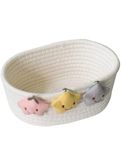 Arabest Chic Star-Shaped Woven Cotton Storage Basket - Perfect For Keys, Remote Controls & Sundries Organizer (Grey)  - Image 1