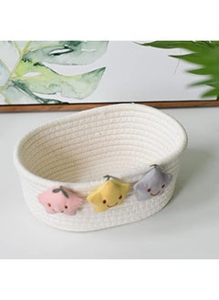 Arabest Chic Star-Shaped Woven Cotton Storage Basket - Perfect For Keys, Remote Controls & Sundries Organizer (Grey)  - Image 2