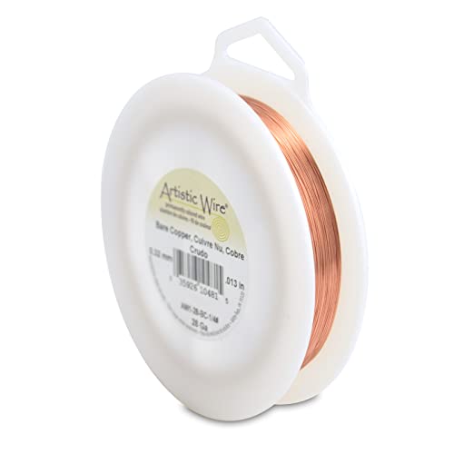 Artistic Wire, 28 Gauge Uncoated Bare Copper Craft Wire, 523 ft - Image 1