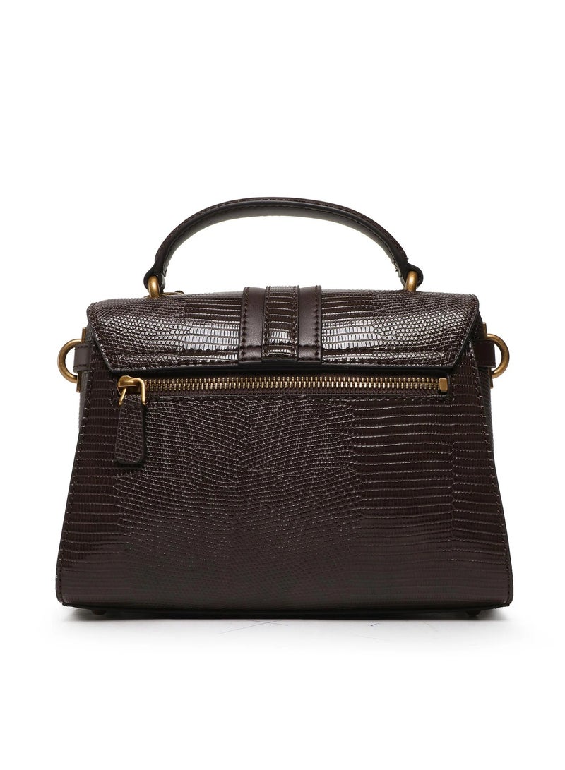 GUESS Guess - Ginevra Logo Top Handle Flap Cross-body Bags  - Image 3