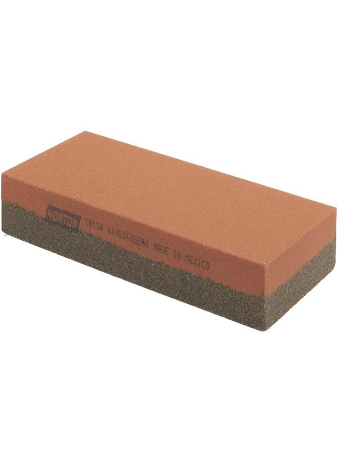 Norton India Aluminum Oxide Combination Grit Benchstone 4 x 1-3/4 x 5/8 Inch India Combination Grit Benchstone IB134 Coarse/Fine Grit - Image 2