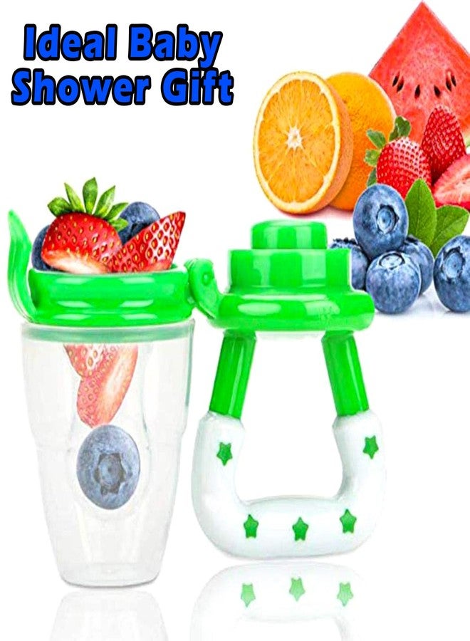 Koochie-Koo BPA-Free Silicone Food Nibbler, Teether with Different Size Mesh Nipples, Food Nibbler with Easy Grip Handle, Teether Feeder for New Born Baby 3-12 Months (Pack of 1, Multicolor) - Image 5