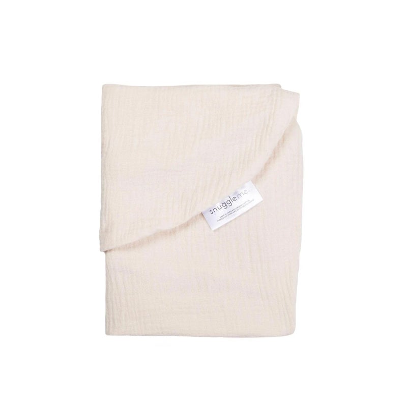 snuggle me Baby Lounger Muslin Curve Cover - Organic Cotton Fabric - Natural - Image 1