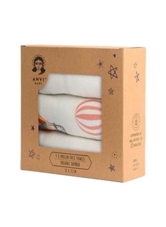Anvi Baby Pack Of 3 Organic Bamboo Face Cloth  - Image 3