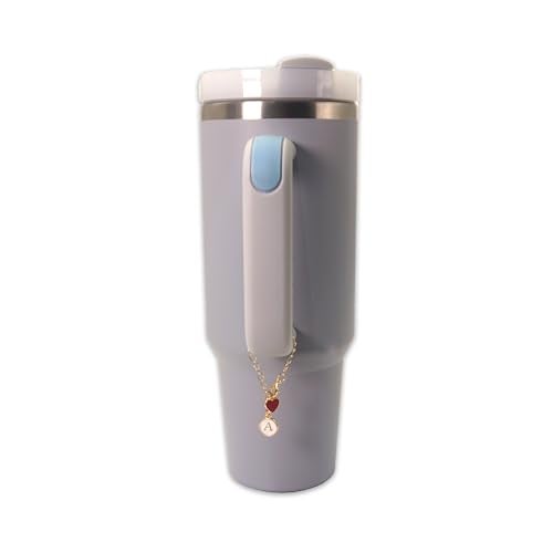 BAMXSXBO Letter Charm Accessories For Stanley Cup/Simple Modern Tumbler,Personalized ID Initial Letter Heart Charm For Stanley Tumbler Handle Charms Letter A - Image 3