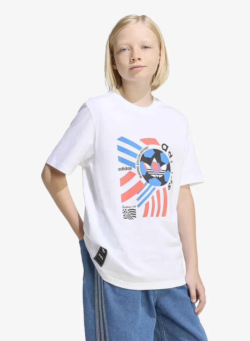 اديداس اوريجينالز تيشيرت شبابي فضفاض بطبعة