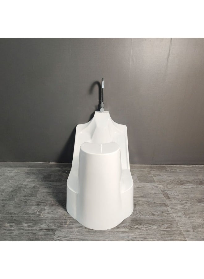 DANUBE HOME Milano Acrylic Wudu Seat | Acrylic WC Accessories | Wudu Seat For Toilet Bathroom Washroom - White  - Image 3