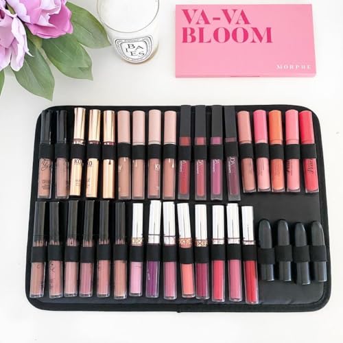 Coslifestore Lipstick Organizer Tray |Transparent Flat Display Vanity Lip Storage Case with Compartments |Makeup Organizer for Lip Colours, Pencils & Cosmetic Items (L TRAY-28 SLOTS) - Image 2