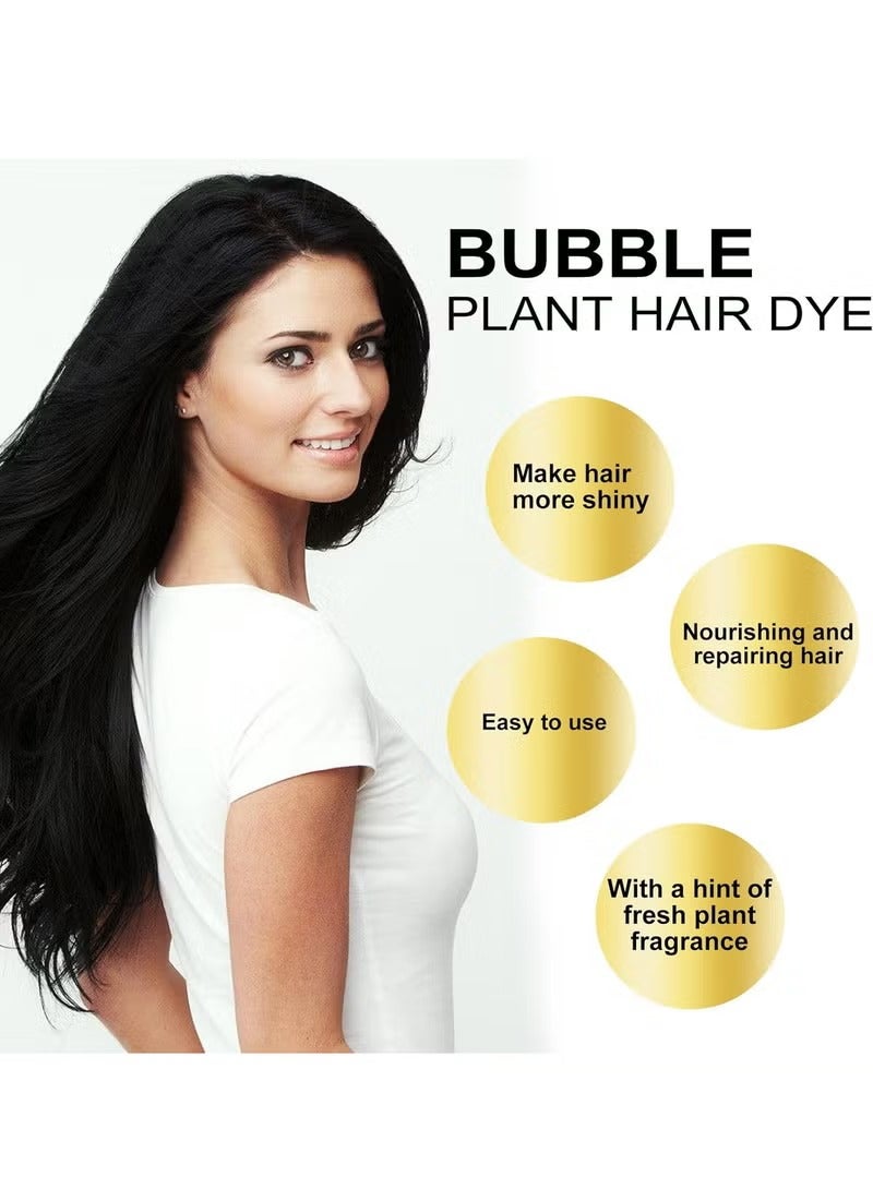 200 ML Natural Plant Bubble Hair Dye，Pure Plant Extract for Grey Hair Color Bubble Dye Shampoo - Image 4