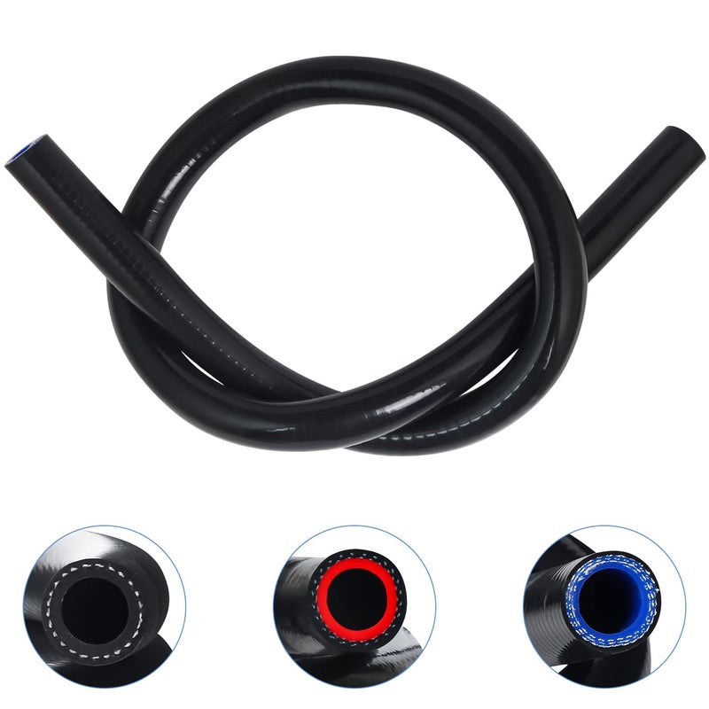 Generic KDP 3/4"X10FT(ID:19MM) 3.0 M Silicone Heater Hose Coolant Radiator Vacuum Line, 2ply Reinforced 4MM Thick, Max Temperature Rating 350F Work Pressure 100 psi+ Mutiple Use for Air and Water  - Image 1